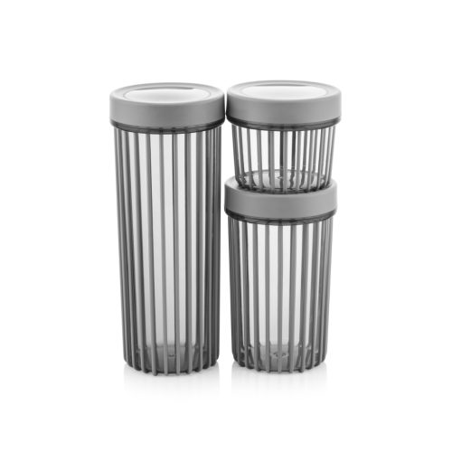 Fűszertartó kerek 3db 0,5+1,1+1,7L BNM-4313 AKCIÓ