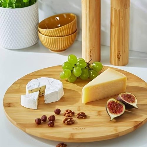 Forgó tálaló tányér bambusz 30cm UR-3526