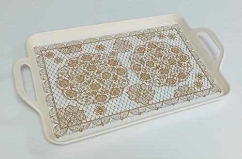 Tálca téglalap vegyes dekor 25,5x34 cm AS-123