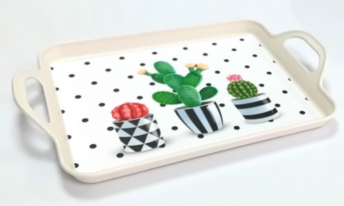 Tálca téglalap vegyes dekor 21,5x28 cm WASL-122 / AS102