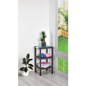 Tároló polc fekete műanyag 3 szintes SP-336