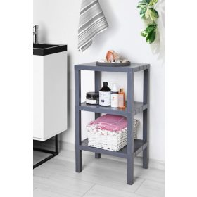 Tároló polc műanyag 3 szintes szürke  SP-333