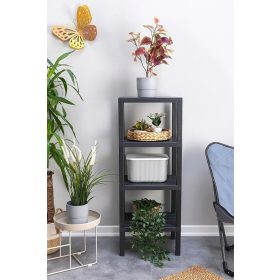 Tároló polc műanyag 4 szintes fekete SP-335