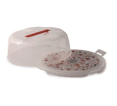 Tortatartó kerek karácsonyi minta 000223