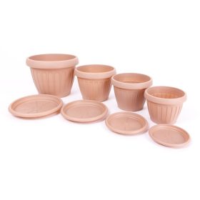 Virágedény Dália 0,8 l alátéttel mogyoró 135