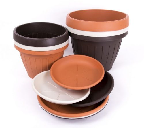 Virágedény alátéttel Dália 1,3 l terrakotta 160