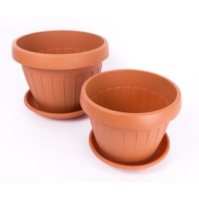 Virágedény alátéttel Dália 1,8 l terrakotta 180