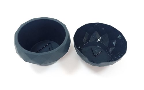 Virágedény alátéttel Allium 200 antracit