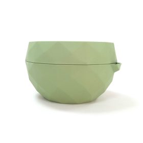 Virágedény alátéttel Allium 200 olivazöld