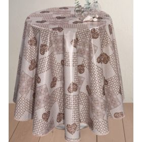   Asztalterítő viaszos vászon kerek Happy Home 138cm RS-1452