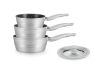 Nyeles főzőedény szett márvány bevonat szilikon fedővel 20/18/16 cm RL-FS3M