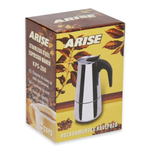 Kávéfőző rozsdamentes 2 személyes KPS-200