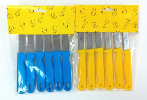 Zöldséges kiskés Happy Cooking 6cm 6db-os szett
