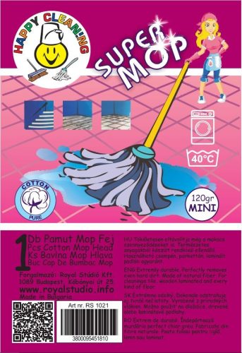 MOP fej pamut 120g Mini Happy Cleaning RS-1021