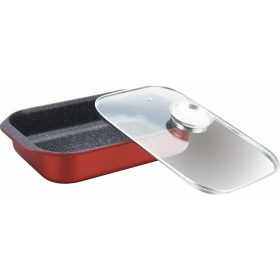   Sütőtál márvány bevonat üvegfedővel 34cm BM-7826-34 AKCIÓ