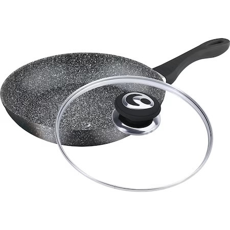 Serpenyő üveg fedővel gránit bevonat 26cm BM-7751-26