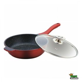 Serpenyő üveg fedővel márvány bevonat 28cm BM-7861-28