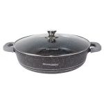 Lábas alacsony üveg fedővel márvány bev. 32cm RB-SC32M2