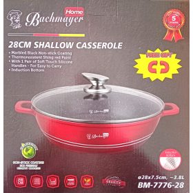 Lábas főzőedény üveg fedővel 28cm BM-7776-28