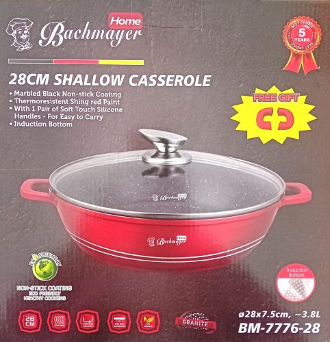 Lábas főzőedény üveg fedővel 28cm BM-7776-28