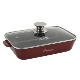 Sütőedény szögelets üveg fedővel 30cm BM-7827-30