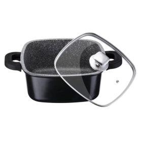 Lábas szögletes üvegfedővel 4,5 L ZL-803