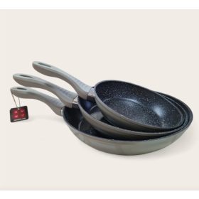   Serpenyő szett márvány bevonattal 3 részes szürke BM-77037