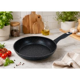 Serpenyő gránit bevonat fekete márvány mintás 20cm