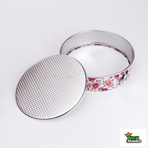 Kerek 3 részes kapcsos tortaforma készlet rózsás dekorral 22/24/26cm Happy Cooking RS-1350 AKCIÓ