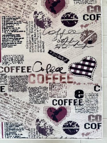 Konyhai szőnyeg csúszásgátlós 60x180cm Coffee Sziv 29080
