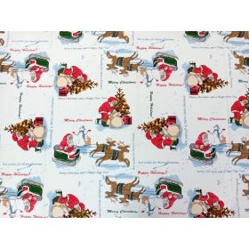   Asztalterítő viaszos vászon karácsonyi mintával 122x152cm