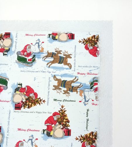 Asztalterítő viaszos vászon karácsonyi mintával 122x152cm