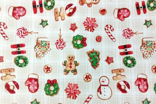 Asztalközép karácsonyi mintával Happy Home 66x66cm