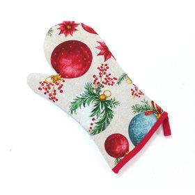   Konyhai teflonos kesztyű, edényfogó karácsonyi mintával Happy Home