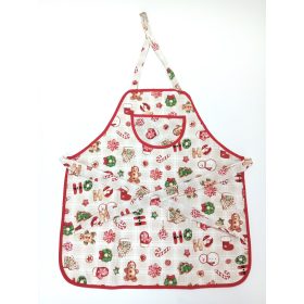 Konyhai kötény karácsonyi mintával Happy Home